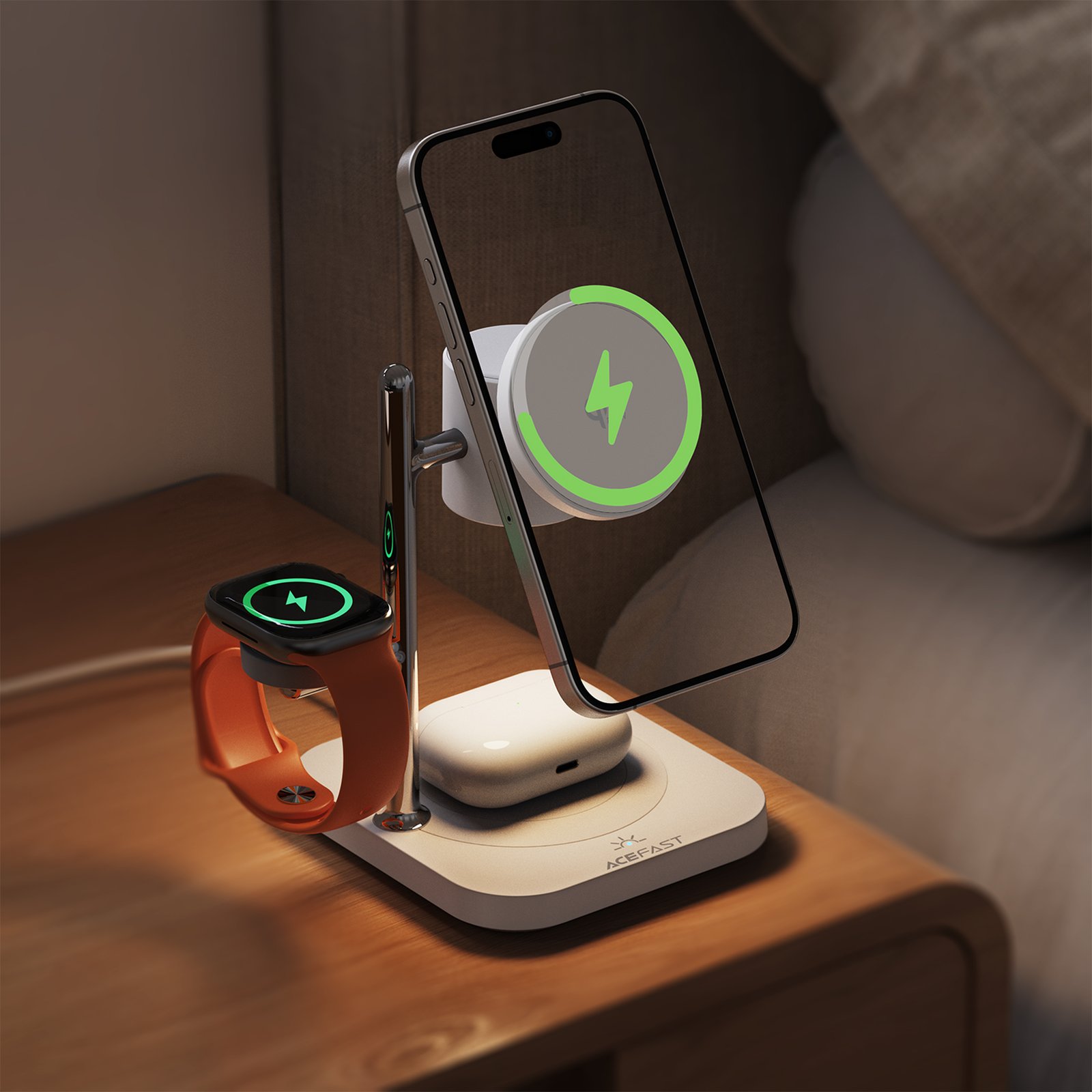6 Desktop Fast Wireless Charging 4-in-1 Station ACEFAST E39 - الصورة 1